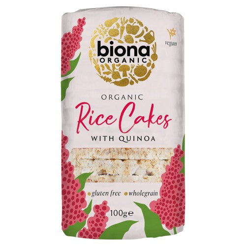 Biona Organic Rice Cakes with Quinoa 100g (Pack of 6)