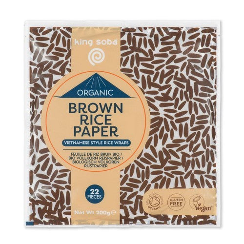 King Soba Organic Brown Rice Paper 200g (Pack of 2)