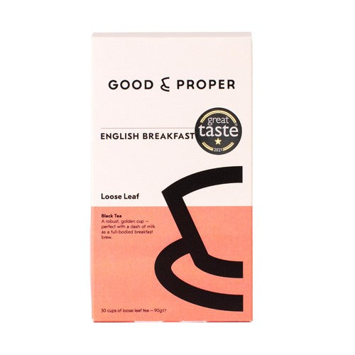 Good & Proper Tea - Loose Leaf English Breakfast Tea 90g (Pack of 2)