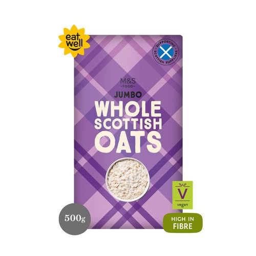 M&S Whole Scottish Porridge Oats 500g (Pack of 3)