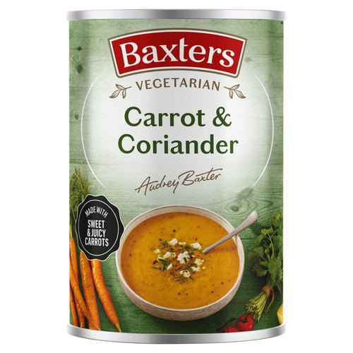 Baxters Vegetarian Carrot & Coriander Soup 400g (Pack of 2)