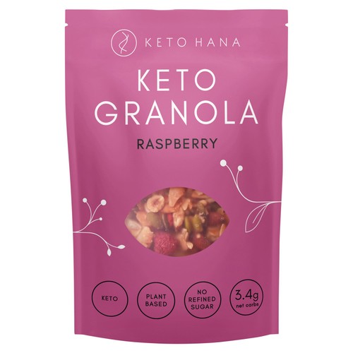 Keto Hana Raspberry Granola 300g (Pack of 3)
