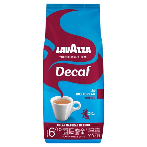 Lavazza Intenso Decaffeinated Coffee Beans 500g (Pack of 2)