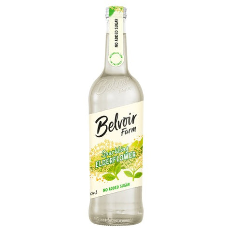 Belvoir Farm No Added Sugar Sparkling Elderflower 750ml (Pack of 2)
