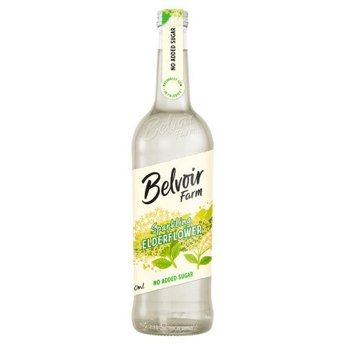 Belvoir Farm No Added Sugar Sparkling Elderflower 750ml (Pack of 2)