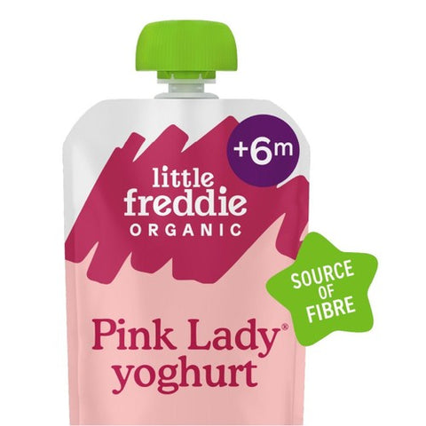 Little Freddie Organic Pink Lady Apple Yoghurt Pouch 6+ Months 100g (Pack 3)