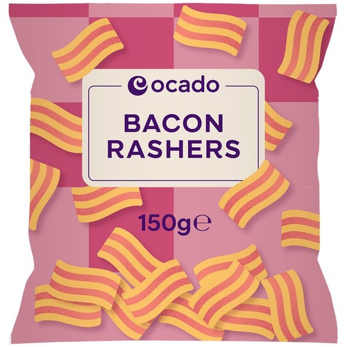 Ocado Bacon Rashers Crisps 150g (Pack of 3)
