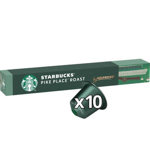 STARBUCKS by NESPRESSO Pike Place Lungo Coffee Pods, 10 pods pack (Pack 3)