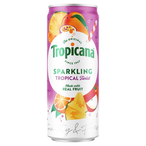 Tropicana Sparkling Tropical 250ml (Pack of 3)
