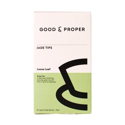 Good & Proper Tea - Loose Leaf Jade Tips Green Tea 75g (Pack of 2)