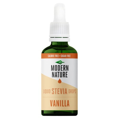 Modern Nature Stevia Drops Vanilla Sweetener 50ml (Pack of 2)