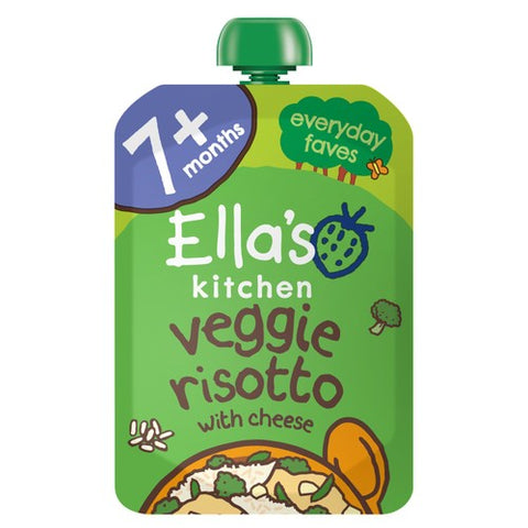 Ella's Kitchen Veggie Risotto with Cheese Food Pouch 7+ Months 130g (Pack 2)