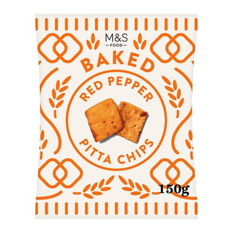 M&S Red Pepper Pitta Chips 150g (Pack of 3)