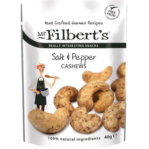 Mr Filbert's Salt & Pepper Cashews 40g (Pack of 3)