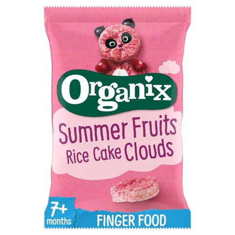 Organix Summer Fruits Rice Cake Clouds Organic Baby 7 months+ 40g (Pack 3)