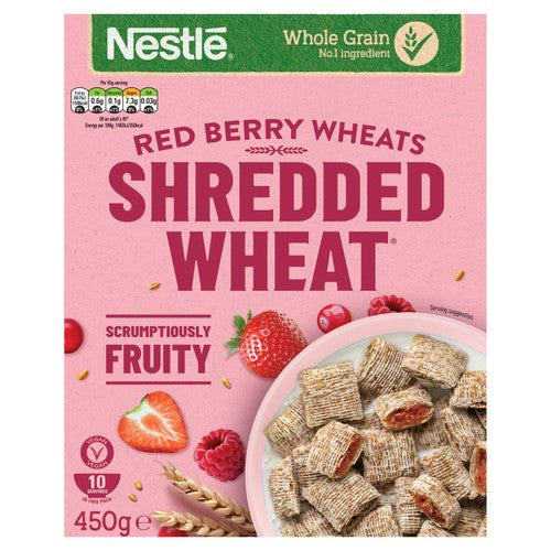 Shredded Wheat Bitesize Red Berry Wheats Breakfast Cereal 450g (Pack of 3)