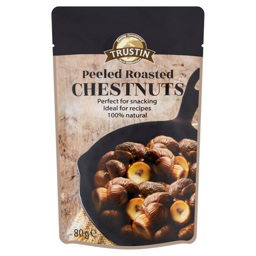 Trustin Foods Peeled Roasted Chestnuts 80g (Pack of 3)