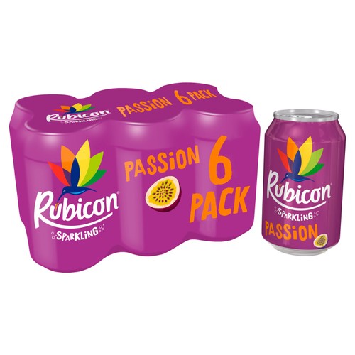 Rubicon Sparkling Passion 6 x 330ml (Pack of 2)