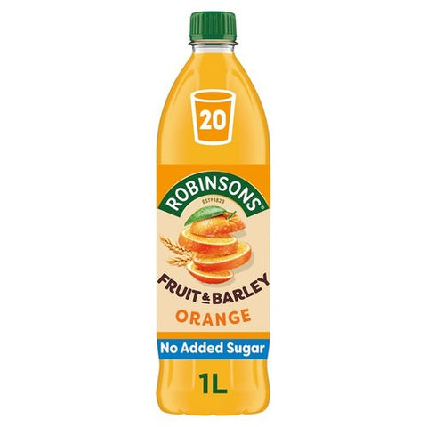 Robinsons Fruit & Barley Orange Squash 1L (Pack of 2)