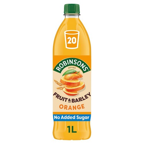 Robinsons Fruit & Barley Orange Squash 1L (Pack of 2)