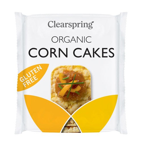 Clearspring Gluten Free Organic Corn Cakes 130g (Pack of 3)