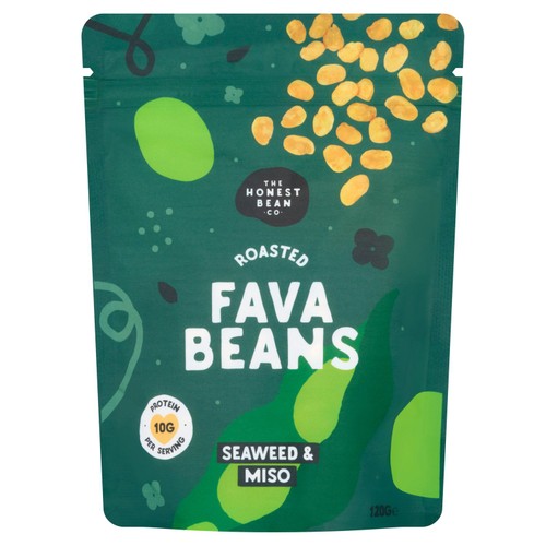 Honest Bean Roasted Fava Beans  Seaweed & Miso 120g (Pack of 3)