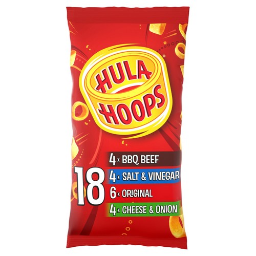 Hula Hoops Variety Crisps 18 x 24g (Pack of 3)