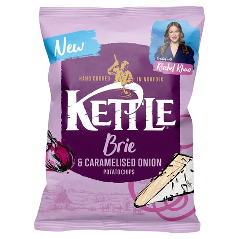Kettle Chips Brie & Caramelised Onion 130g (Pack of 3)