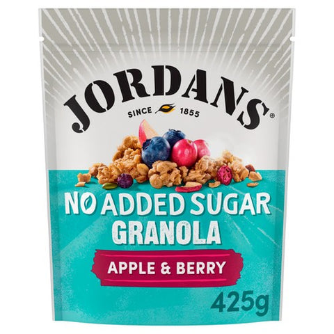 Jordans No Added Sugar Apple & Berry Granola Breakfast Cereal 425g (Pack of 3)
