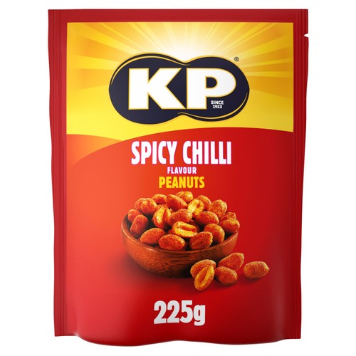 KP Spicy Chilli Peanuts 225g (Pack of 3)