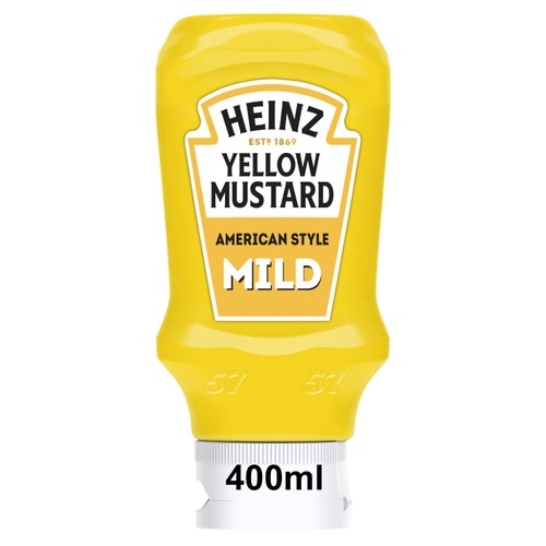 Heinz Yellow Mustard Mild 400ml (Pack of 2)