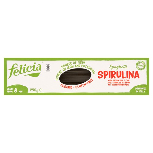 Felicia Gluten Free Organic Spirulina Spaghetti Pasta 250g (Pack of 3)