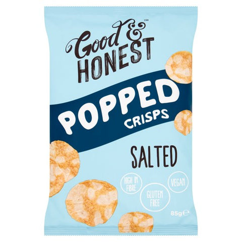 Good & Honest Popped Chips Sea Salt 85g (Pack of 6)