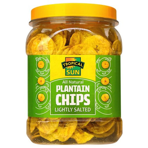 Tropical Sun Plantain Chips Salted 450g (Pack of 3)