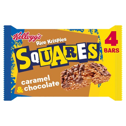 Kellogg's Rice Krispies Squares Chocolate Caramel 4 x 36g (Pack of 3)