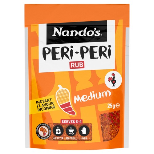 Nando's Medium Seasoning Rub 25g (Pack of 2)
