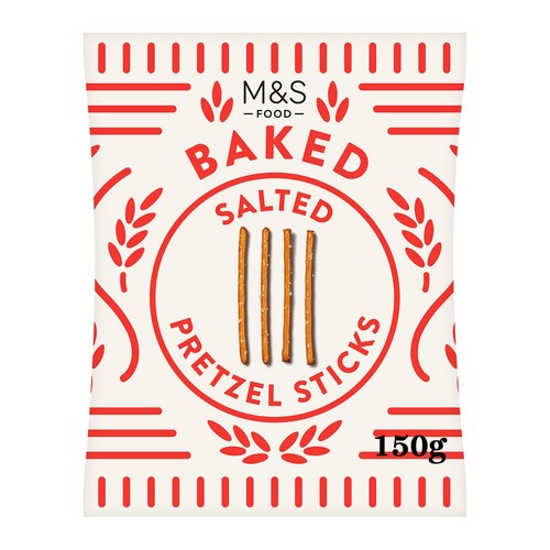 M&S Salted Pretzel Sticks 150g (Pack of 3)