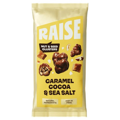 Raise Snacks-Caramel Sea Salt, Clusters of Nuts & Seeds 35g (Pack of 3)