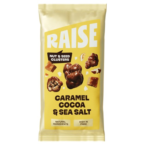 Raise Snacks-Caramel Sea Salt, Clusters of Nuts & Seeds 35g (Pack of 3)