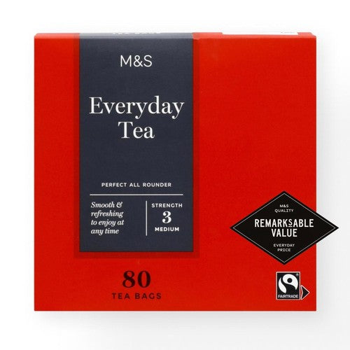 M&S Fairtrade Everyday Tea Bags 80's (Pack of 2)
