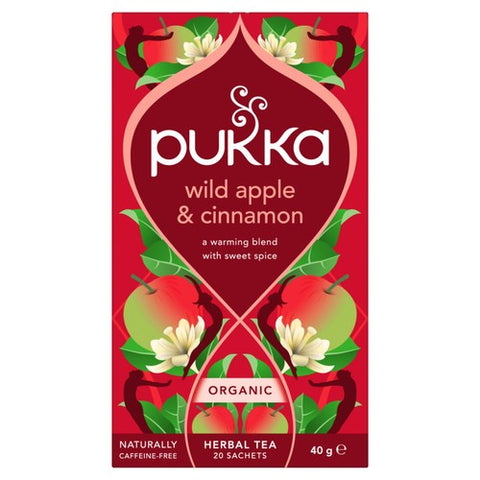Pukka Wild Apple & Cinnamon with Ginger Teabags 20's (Pack of 3)