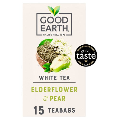 Good Earth Teabags White Tea Elderflower and Pear 15's (Pack of 3)