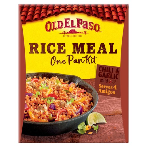 Old El Paso Mexican Chili & Garlic One Pan Rice Meal Kit 355g (Pack of 2)