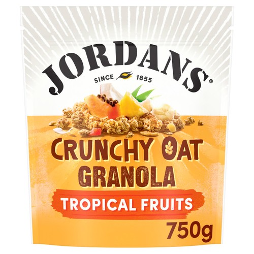 Jordans Crunchy Oat Granola Tropical Fruits Breakfast Cereal 750g (Pack of 3)