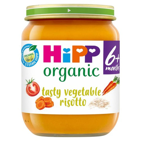 HiPP Organic Tasty Vegetable Risotto Baby Food Jar  6+months 125g (Pack of 2)