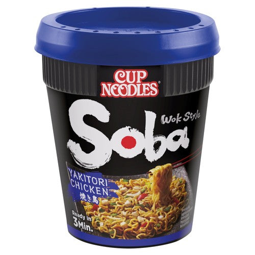 Nissin Soba Yakitori Chicken Instant Noodles Pot 89g (Pack of 3)