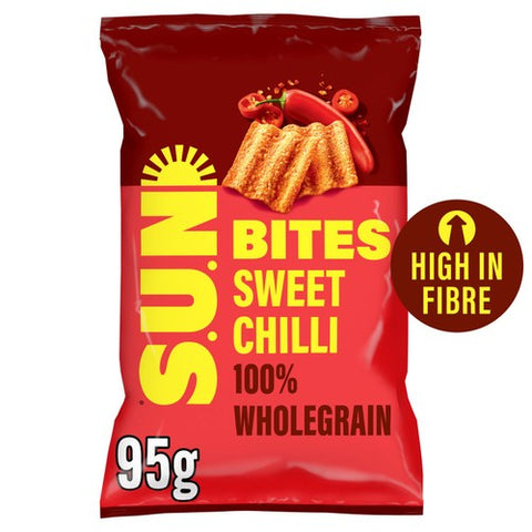 SUN Bites Sweet Chilli Sharing Bag Crisps 95g (Pack of 6)