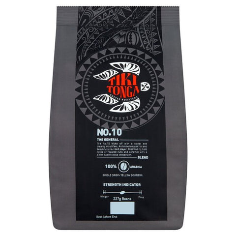 Tiki Tonga Blend No.10 Whole Coffee Beans 227g (Pack of 2)