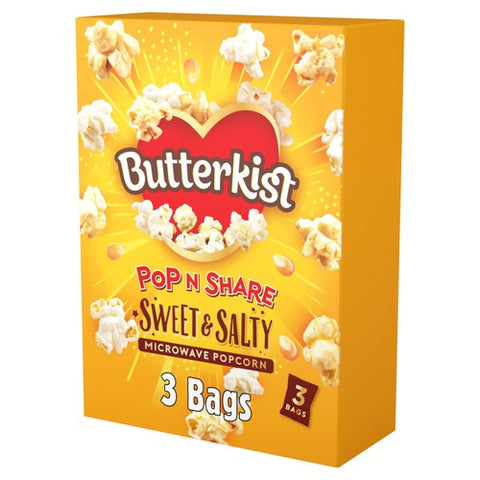 Butterkist Sweet & Salted Microwave Popcorn 180g (Pack of 3)