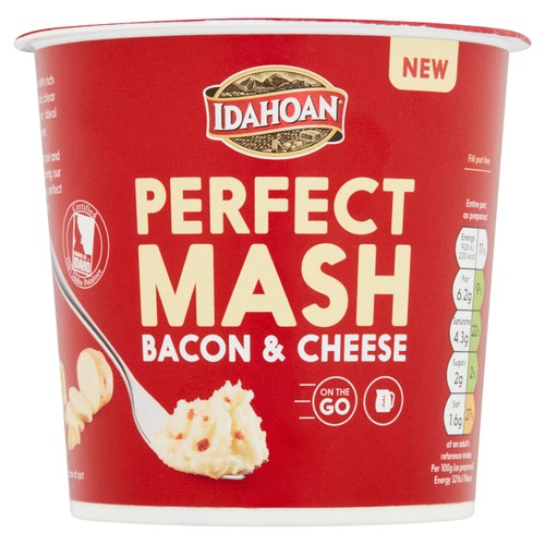 Idahoan Bacon & Cheese Mash Pot 55g (Pack of 2)